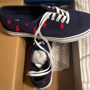 Beautiful pair Polo slippers for sale. Brand new and never worn